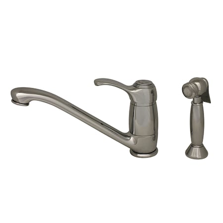 Whitehaus Metrohaus Sgl Lever Faucet W/ Matching Side Spray, Polished Chrome WH23574-C
